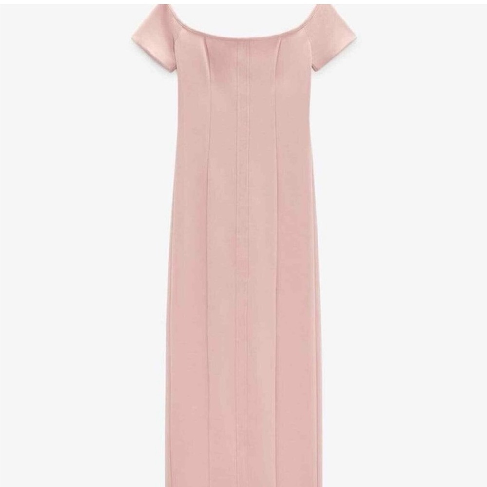 Pale midi Zara dress new with tags - Picture 2 of 8